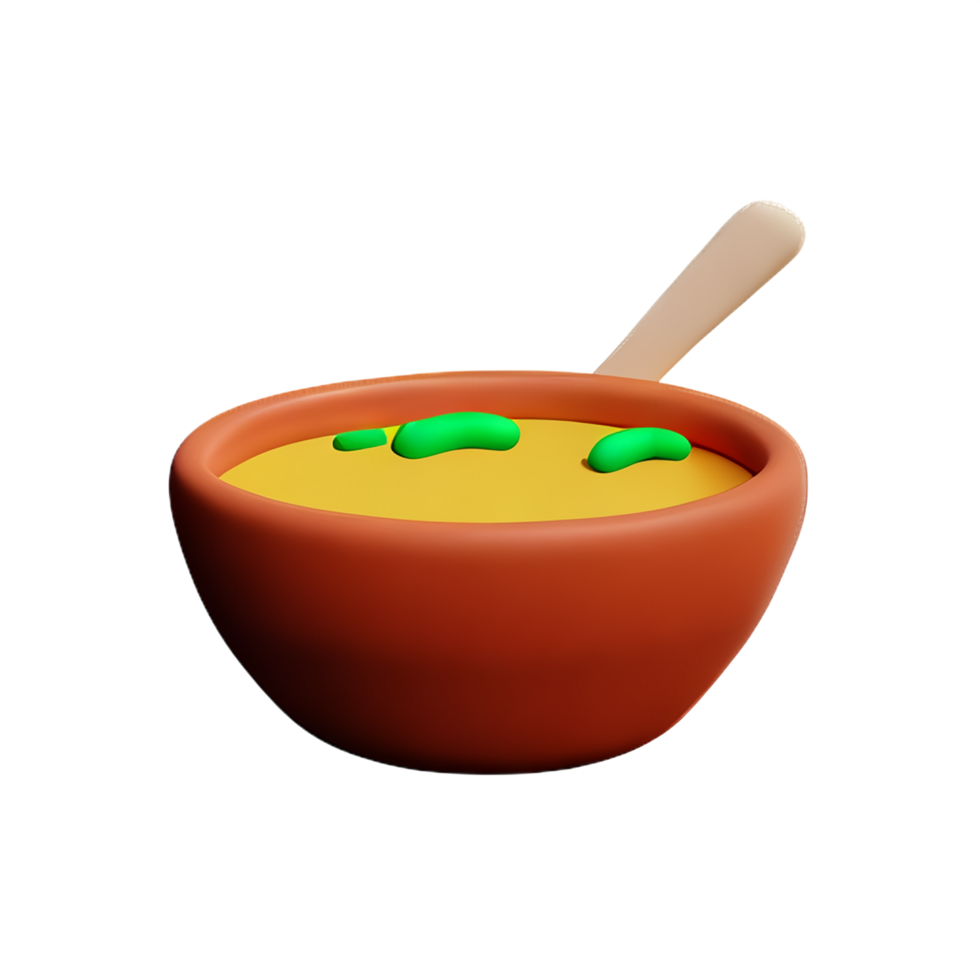 soup 3d rendering icon illustration png