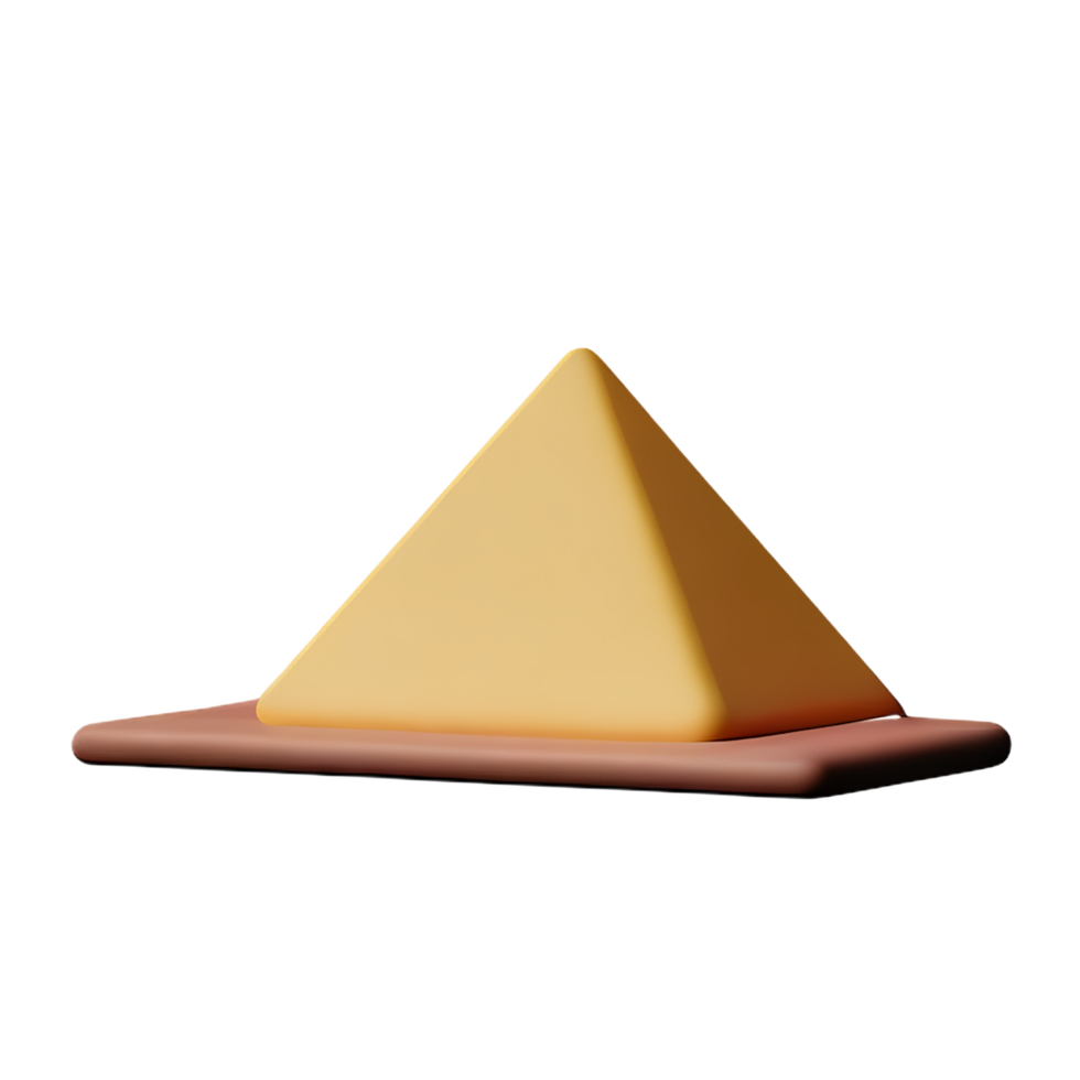 pyramid 3d rendering icon illustration png