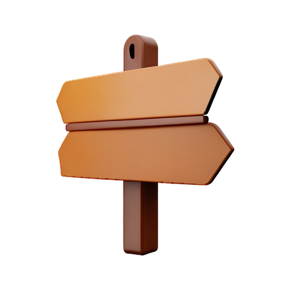 wood sign 3d rendering icon illustration png