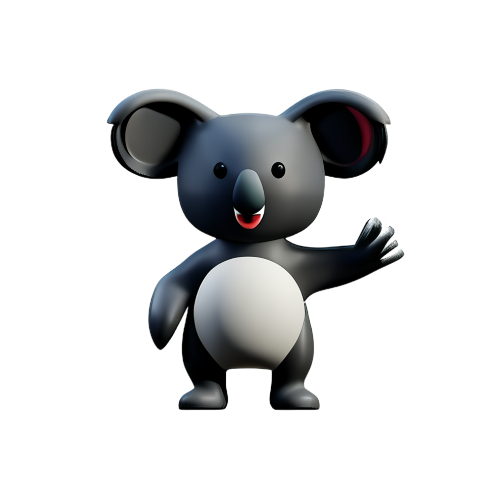 koala 3d rendering icon illustration png