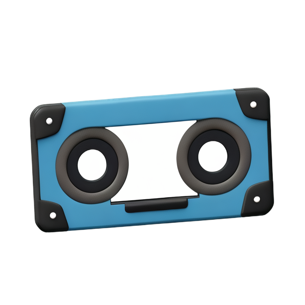 cassette tape 3d rendering icon illustration png