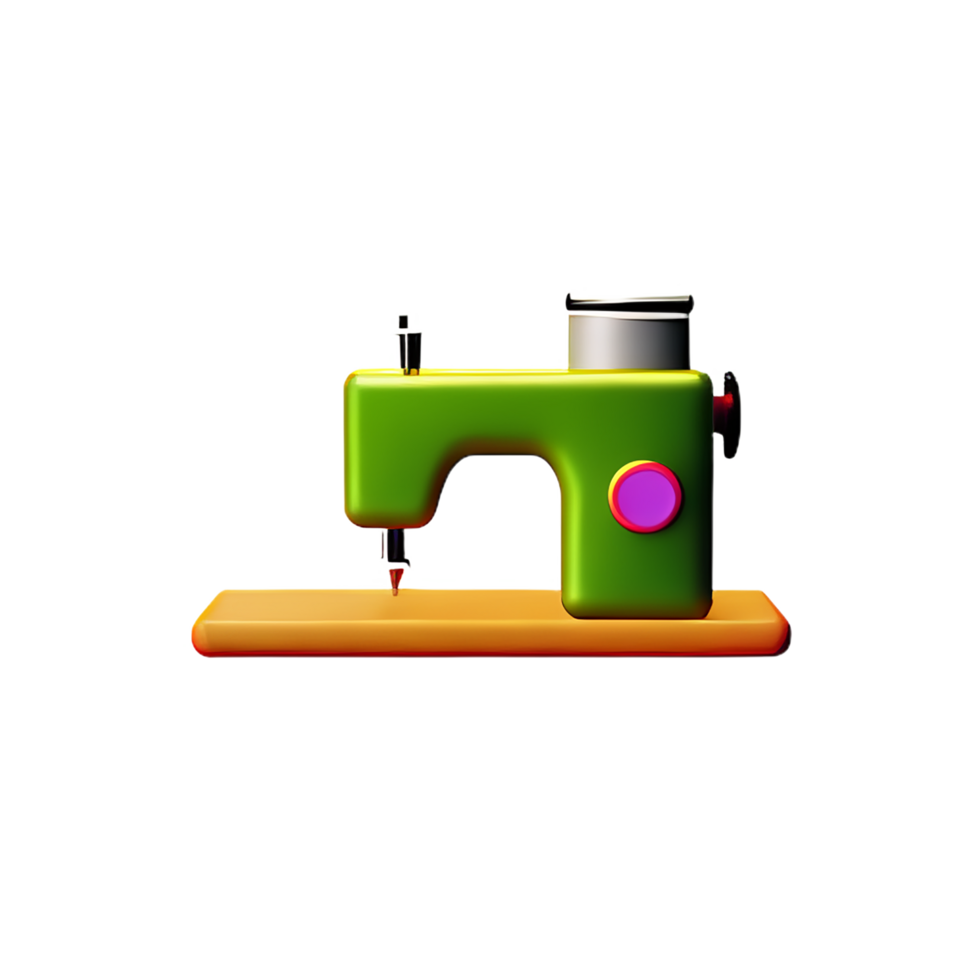 sewing 3d rendering icon illustration png