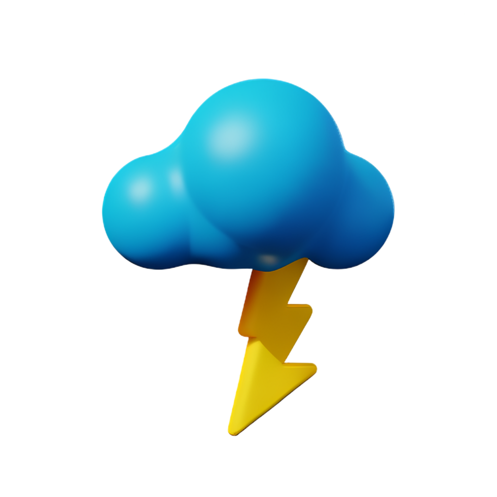 storm 3d rendering icon illustration png