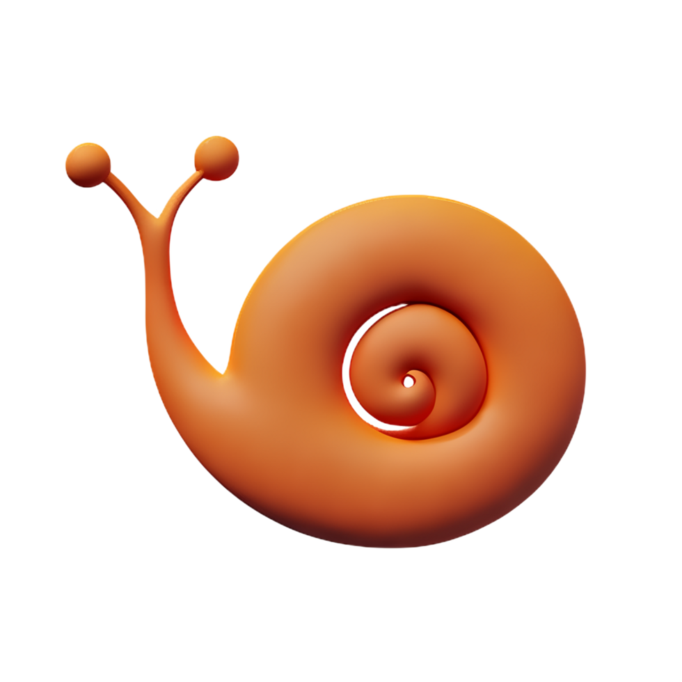 snail 3d rendering icon illustration png