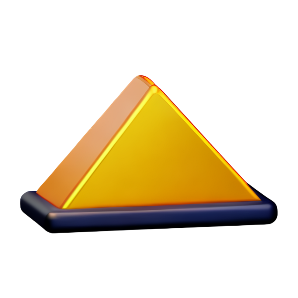 pyramid 3d rendering icon illustration png