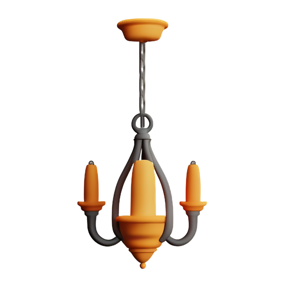 chandelier 3d rendering icon illustration png