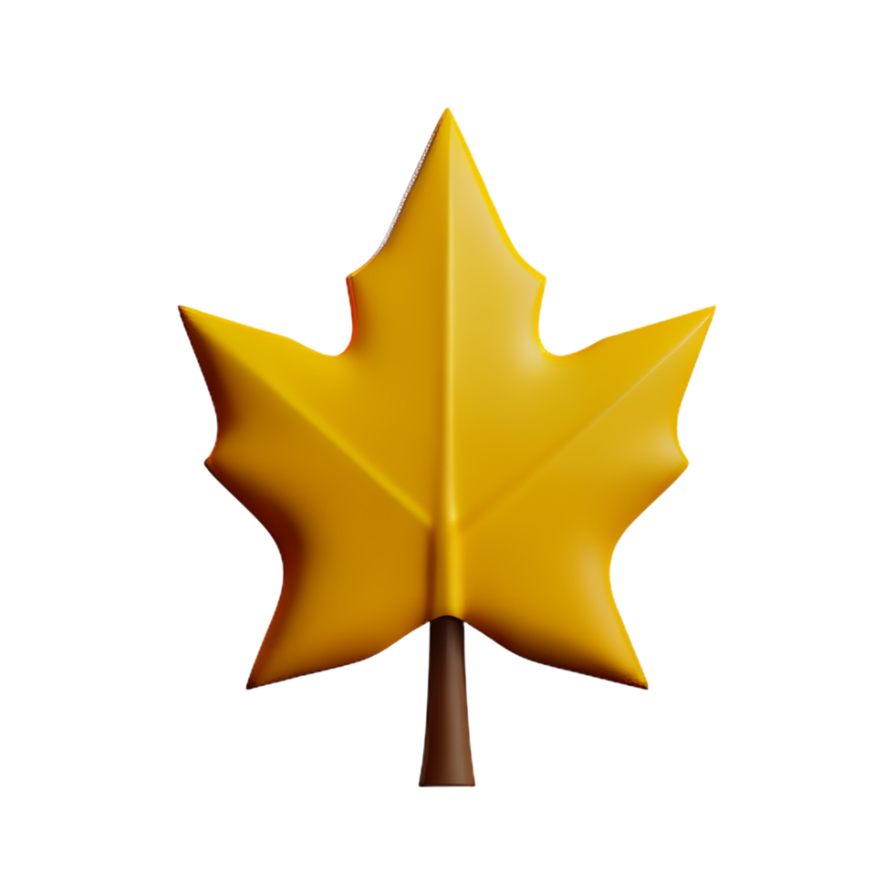 maple leaf 3d rendering icon illustration png
