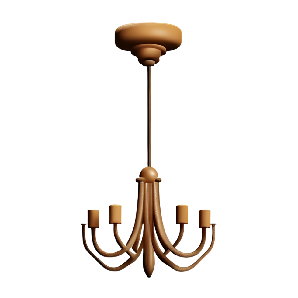 chandelier 3d rendering icon illustration png