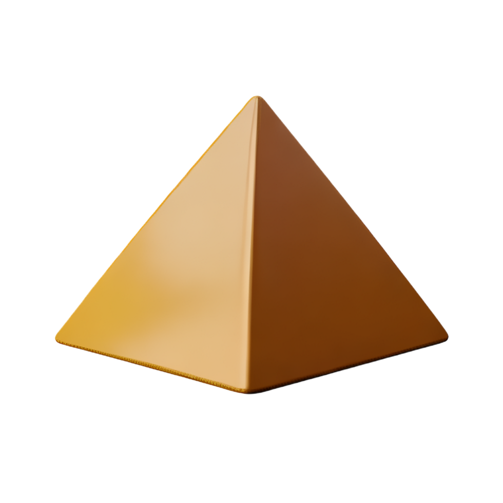 pyramid 3d rendering icon illustration png