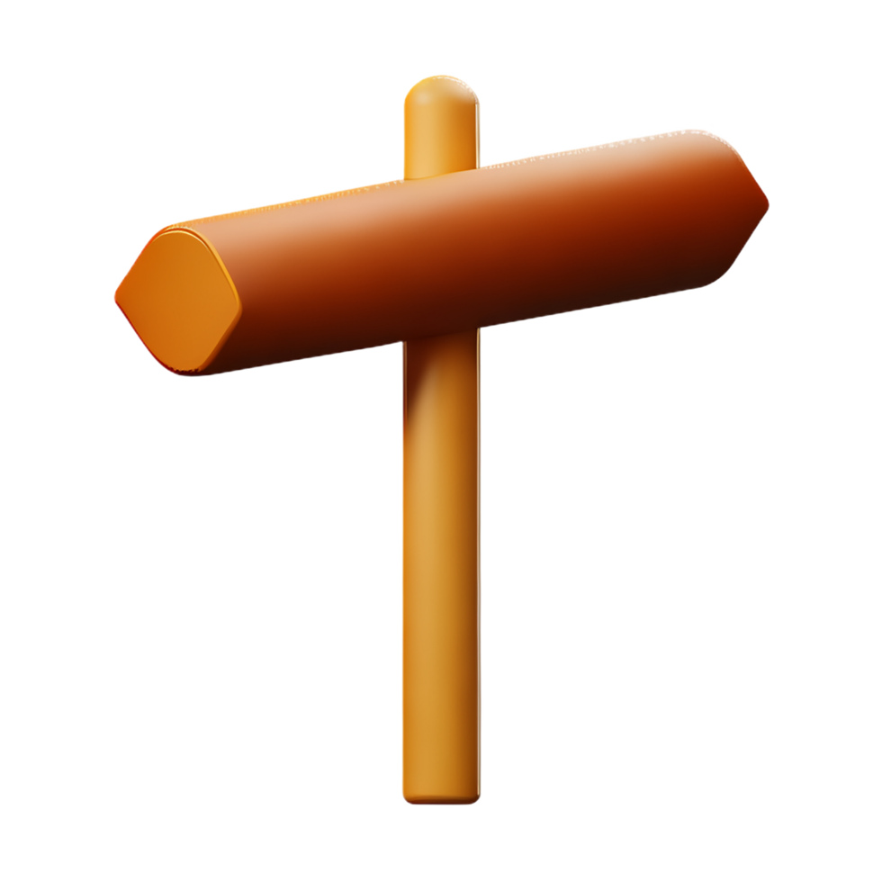 wood sign 3d rendering icon illustration png