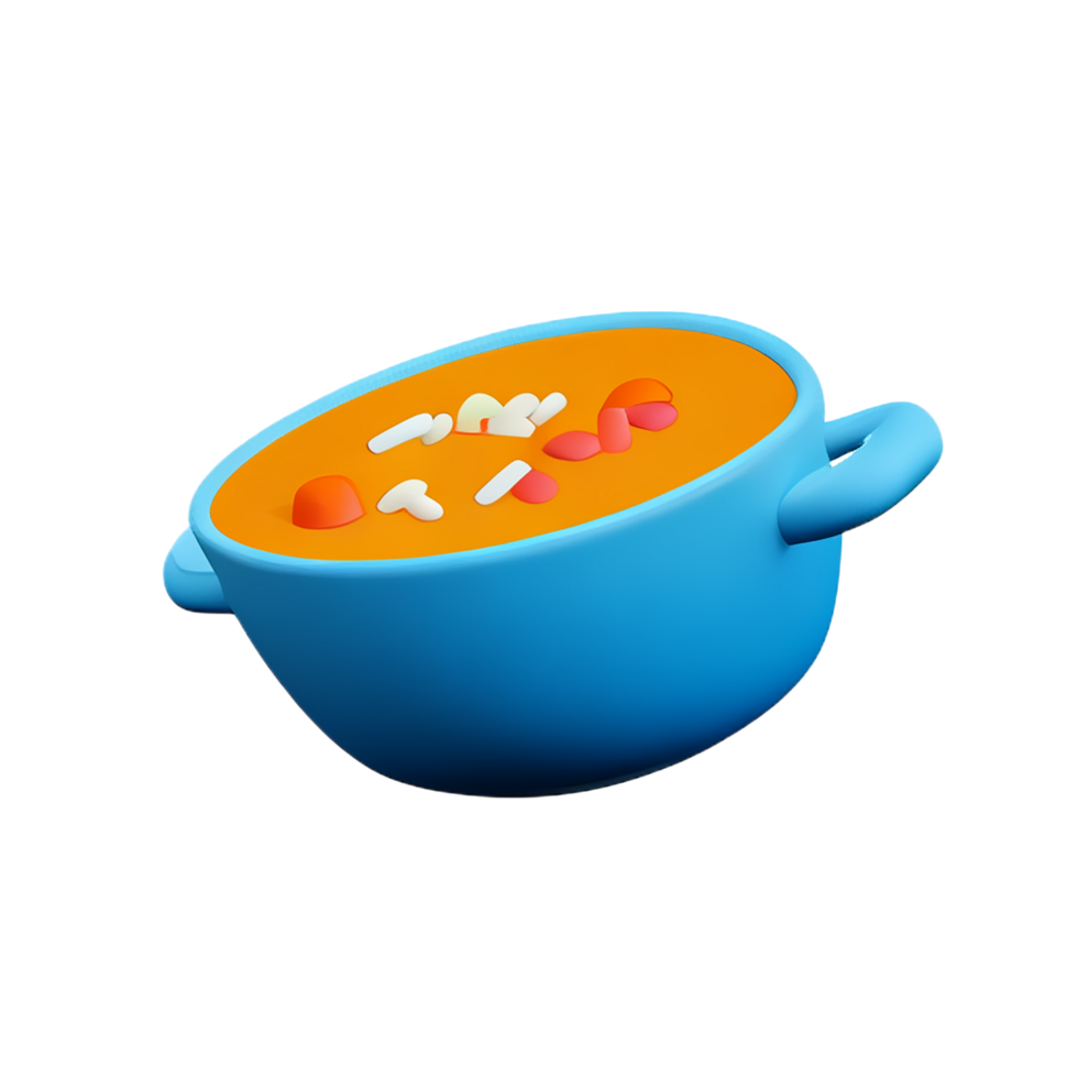 soup 3d rendering icon illustration png