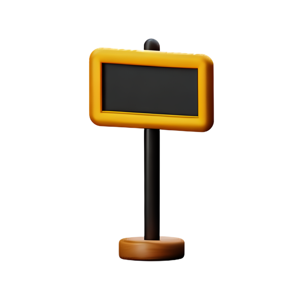wood sign 3d rendering icon illustration png