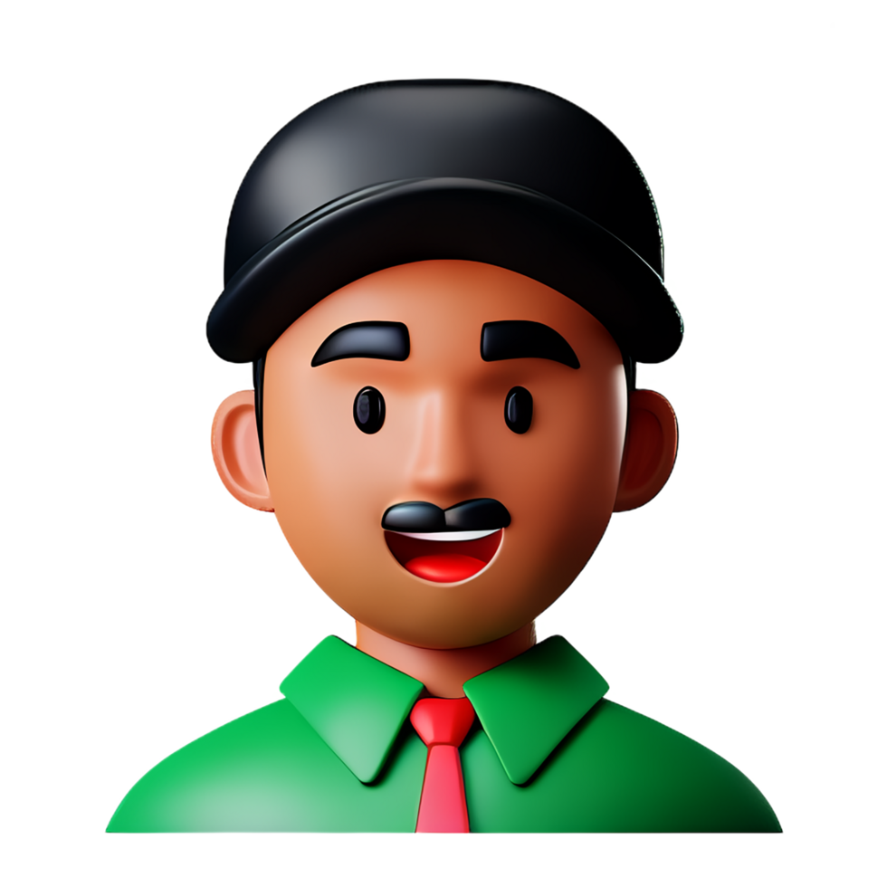 detective face 3d rendering icon illustration png
