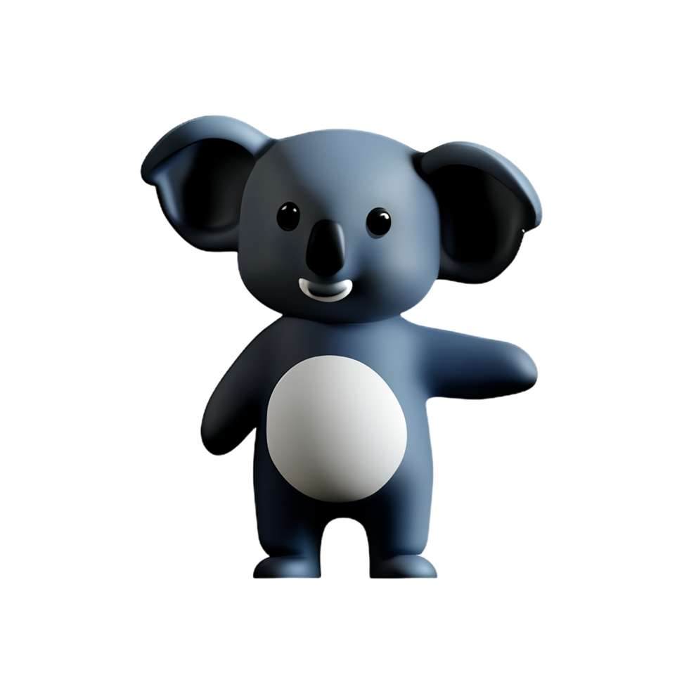 koala 3d rendering icon illustration png