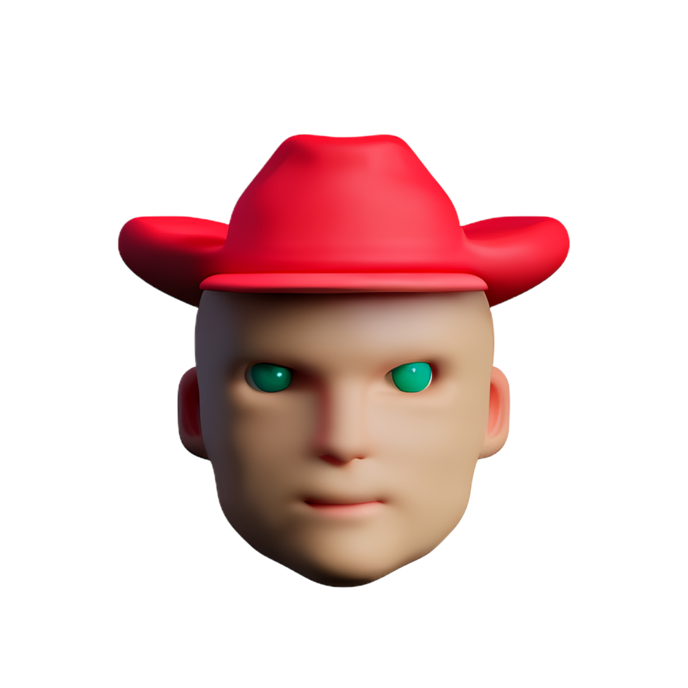 detective face 3d rendering icon illustration png
