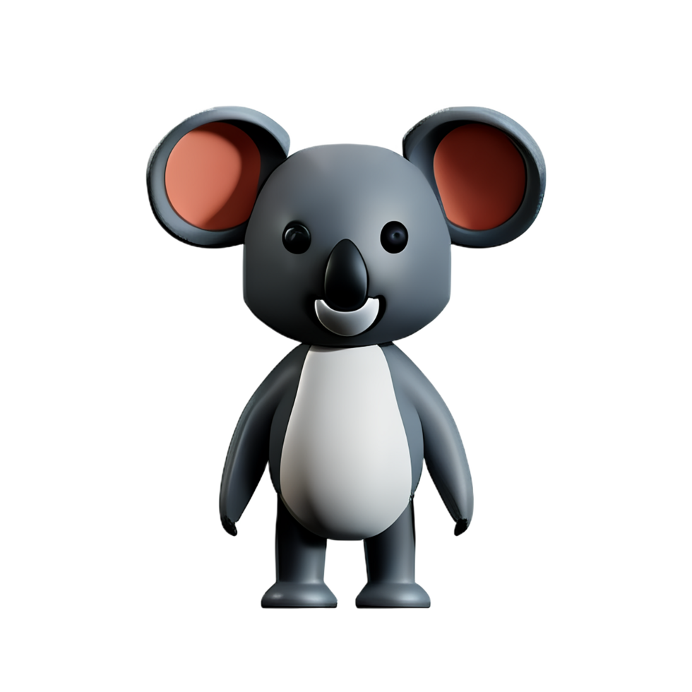 koala 3d rendering icon illustration png