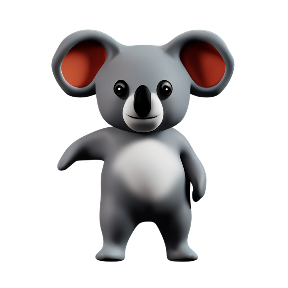 koala 3d rendering icon illustration png