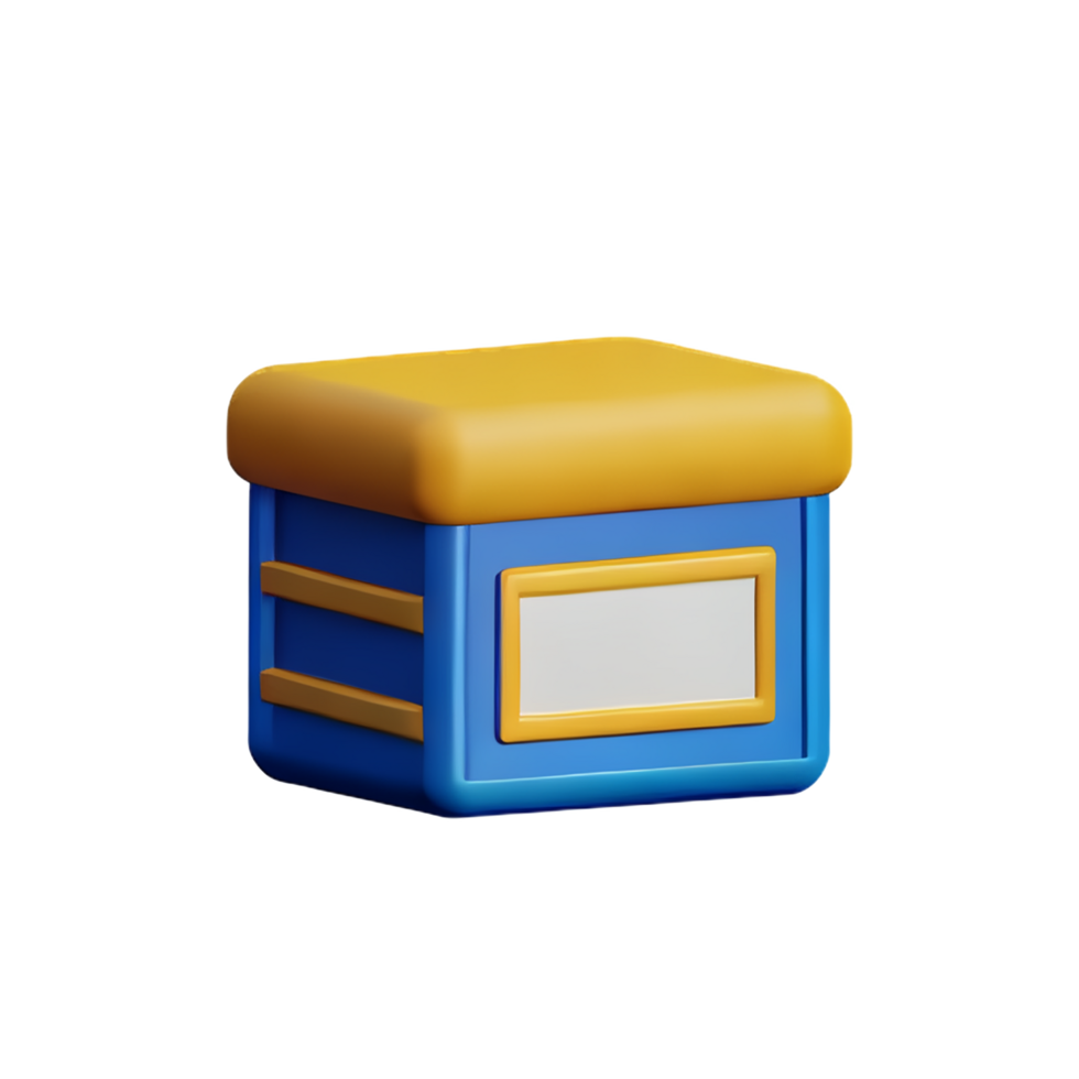 container 3d rendering icon illustration png
