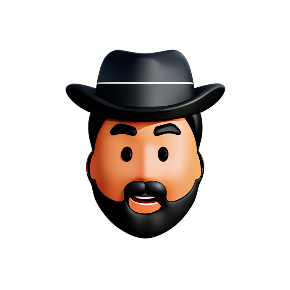 detective face 3d rendering icon illustration png