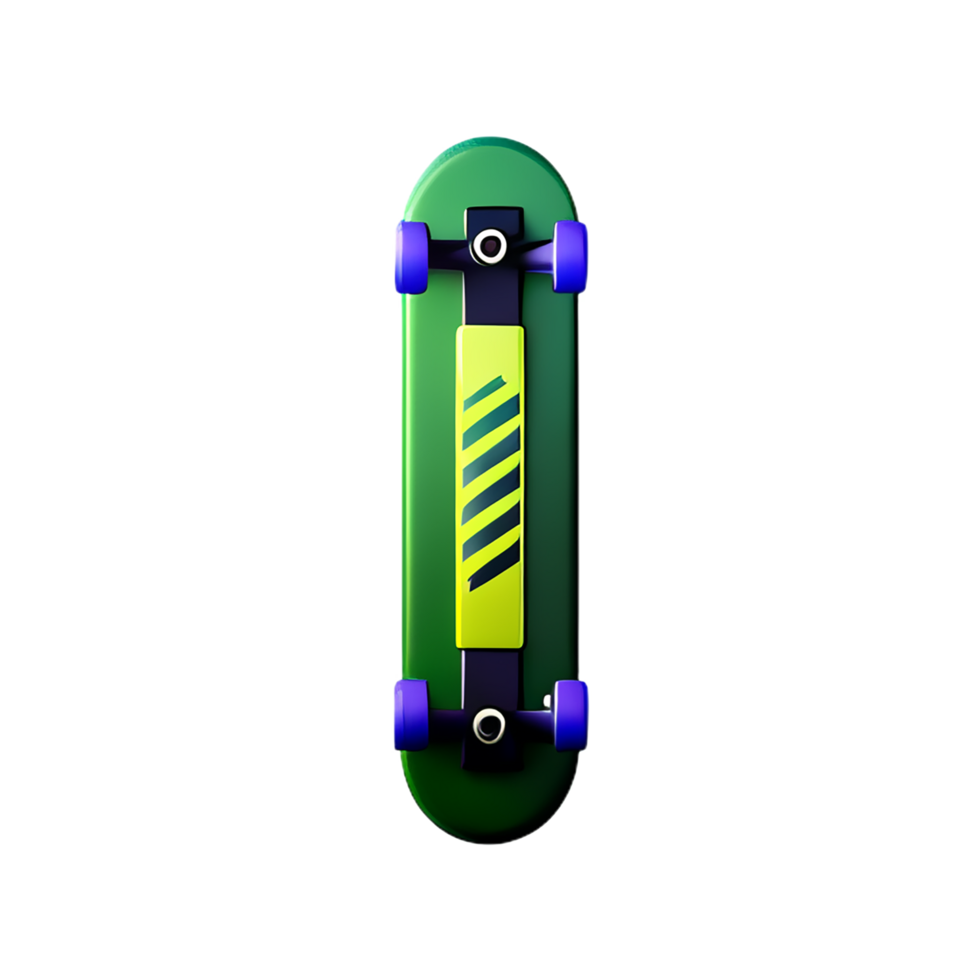 skateboard 3d rendering icon illustration png