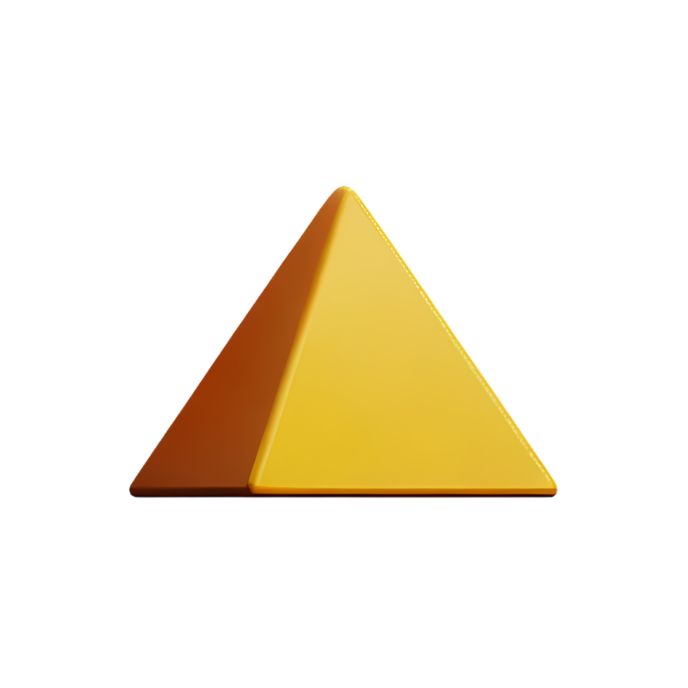 pyramid 3d rendering icon illustration png