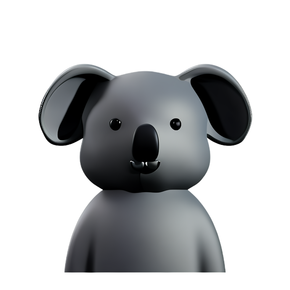 koala 3d rendering icon illustration png