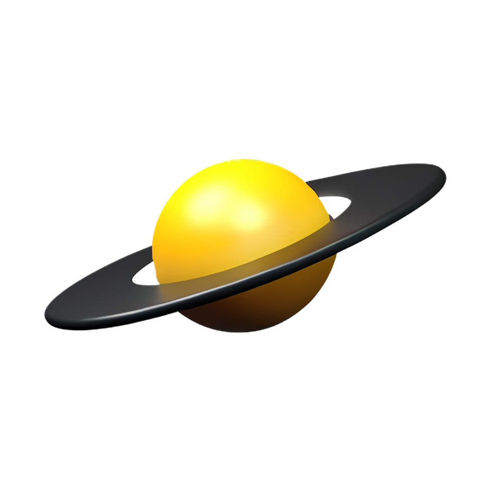 saturn 3d rendering icon illustration png