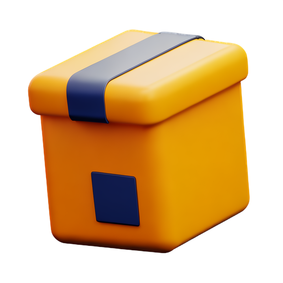 package 3d rendering icon illustration png