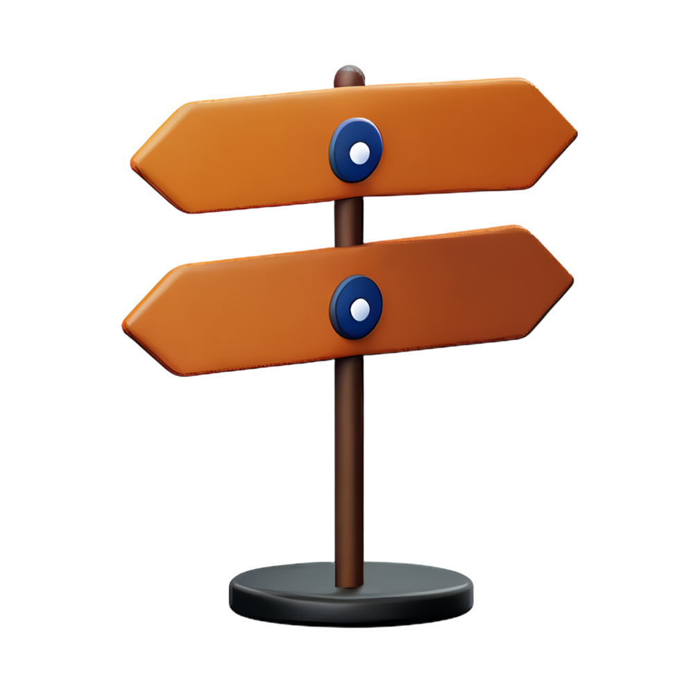 wood sign 3d rendering icon illustration png