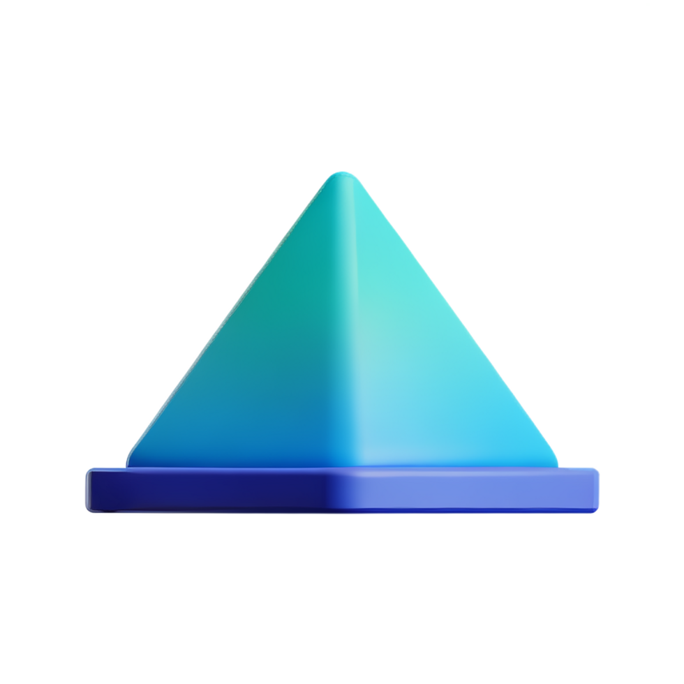 pyramid 3d rendering icon illustration png