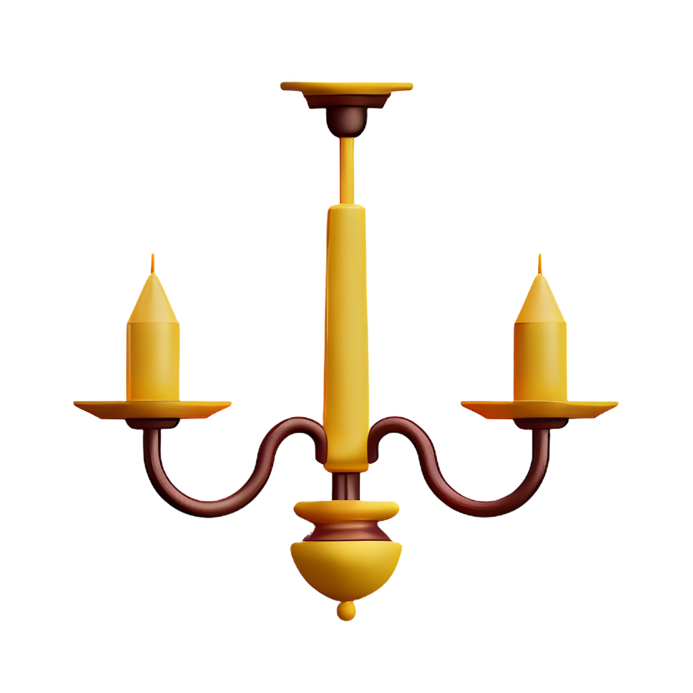 chandelier 3d rendering icon illustration png