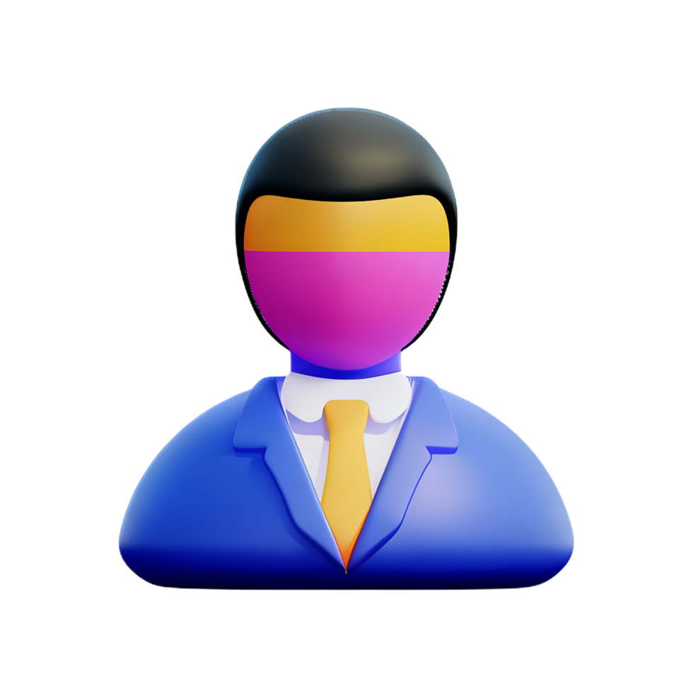 scientist face 3d rendering icon illustration png