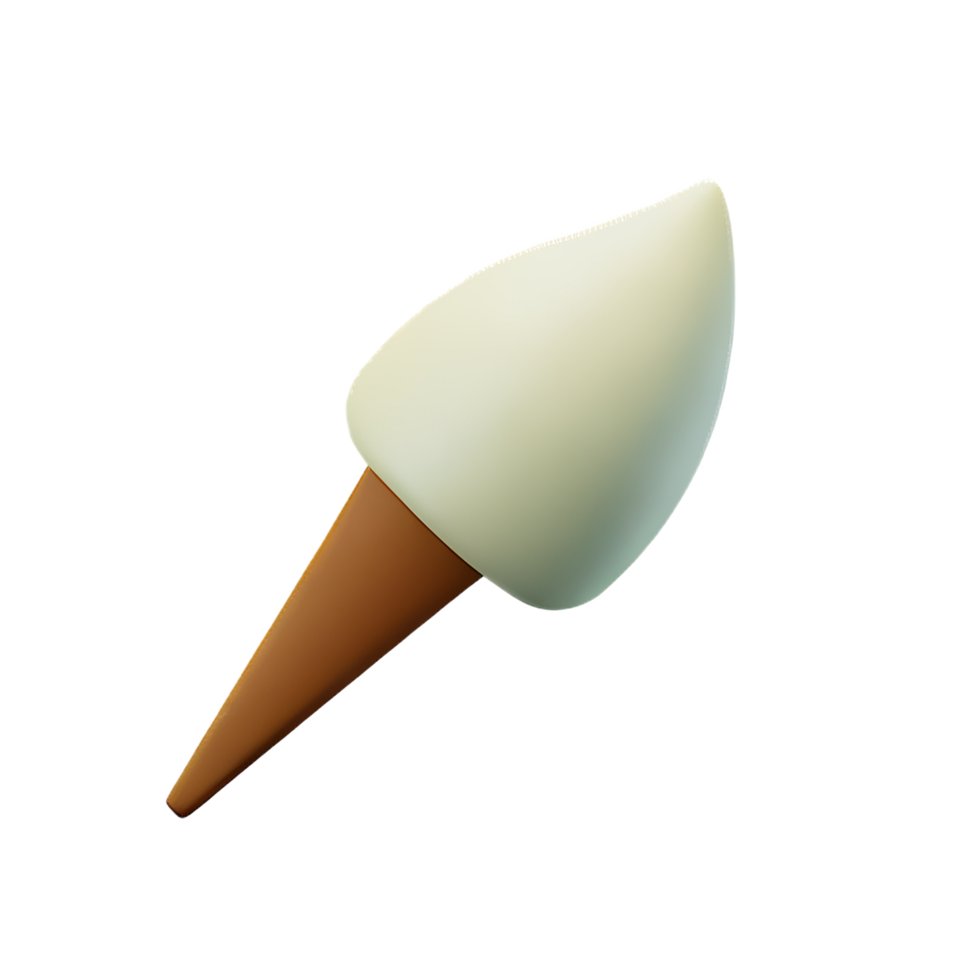 vanilla ice cream 3d rendering icon illustration png