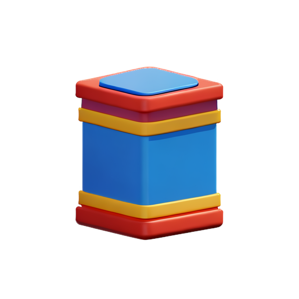 container 3d rendering icon illustration png