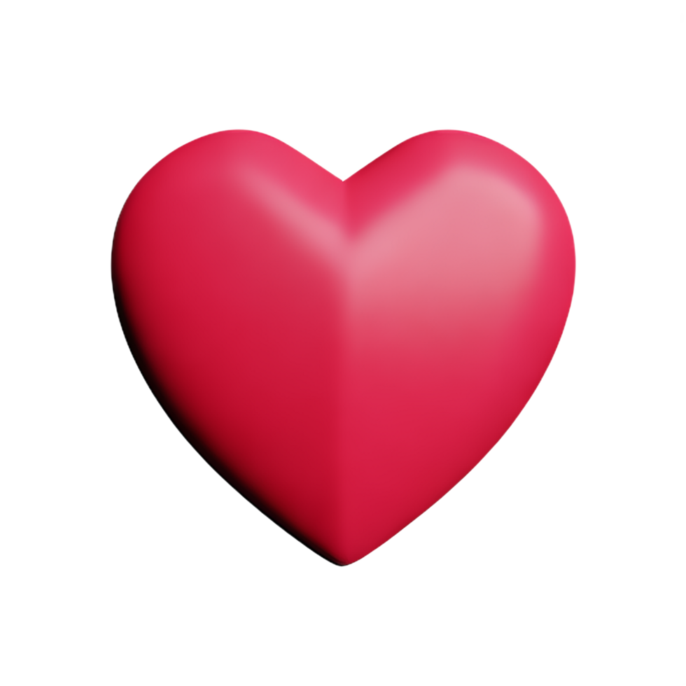 pink heart 3d rendering icon illustration png