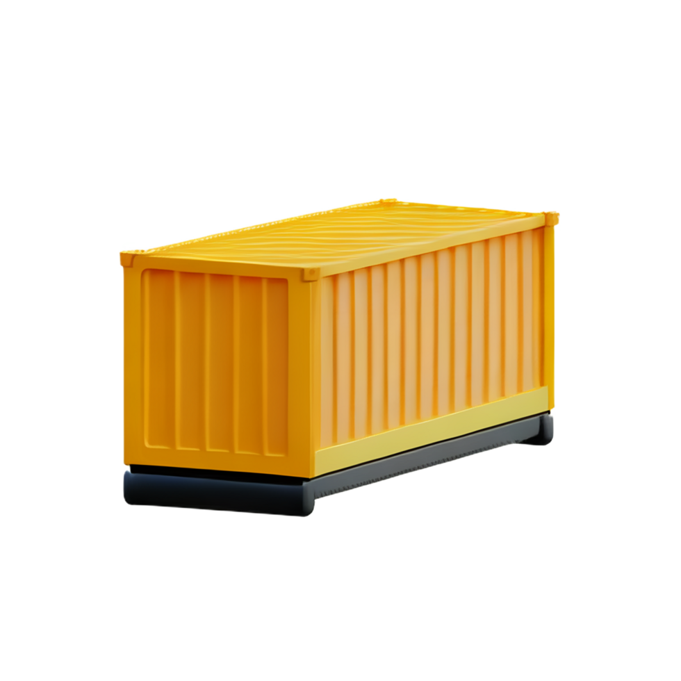 container 3d rendering icon illustration png