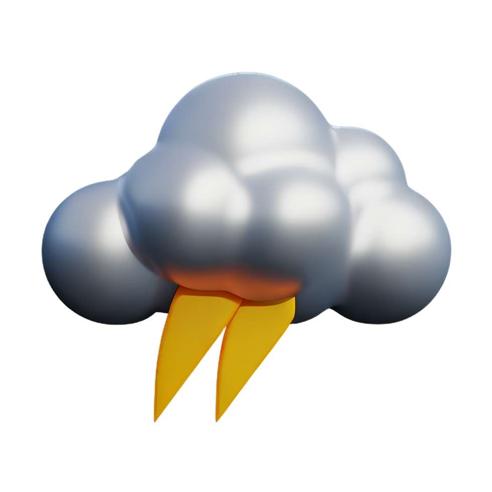 storm 3d rendering icon illustration png