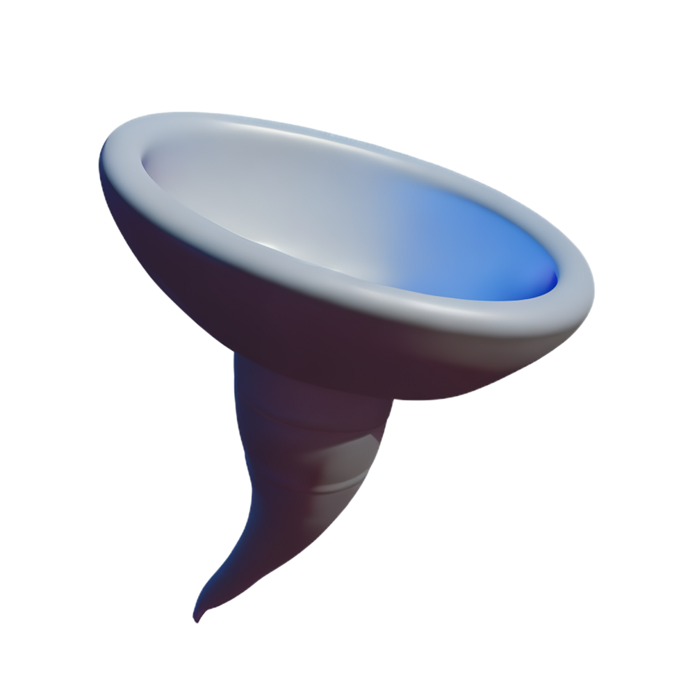 tornado 3d rendering icon illustration png