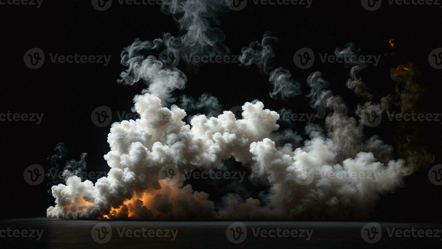 White smoke. AI generated photo