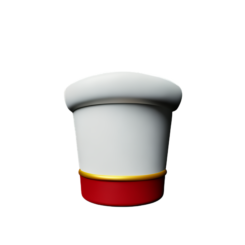 chef hat 3d rendering icon illustration png