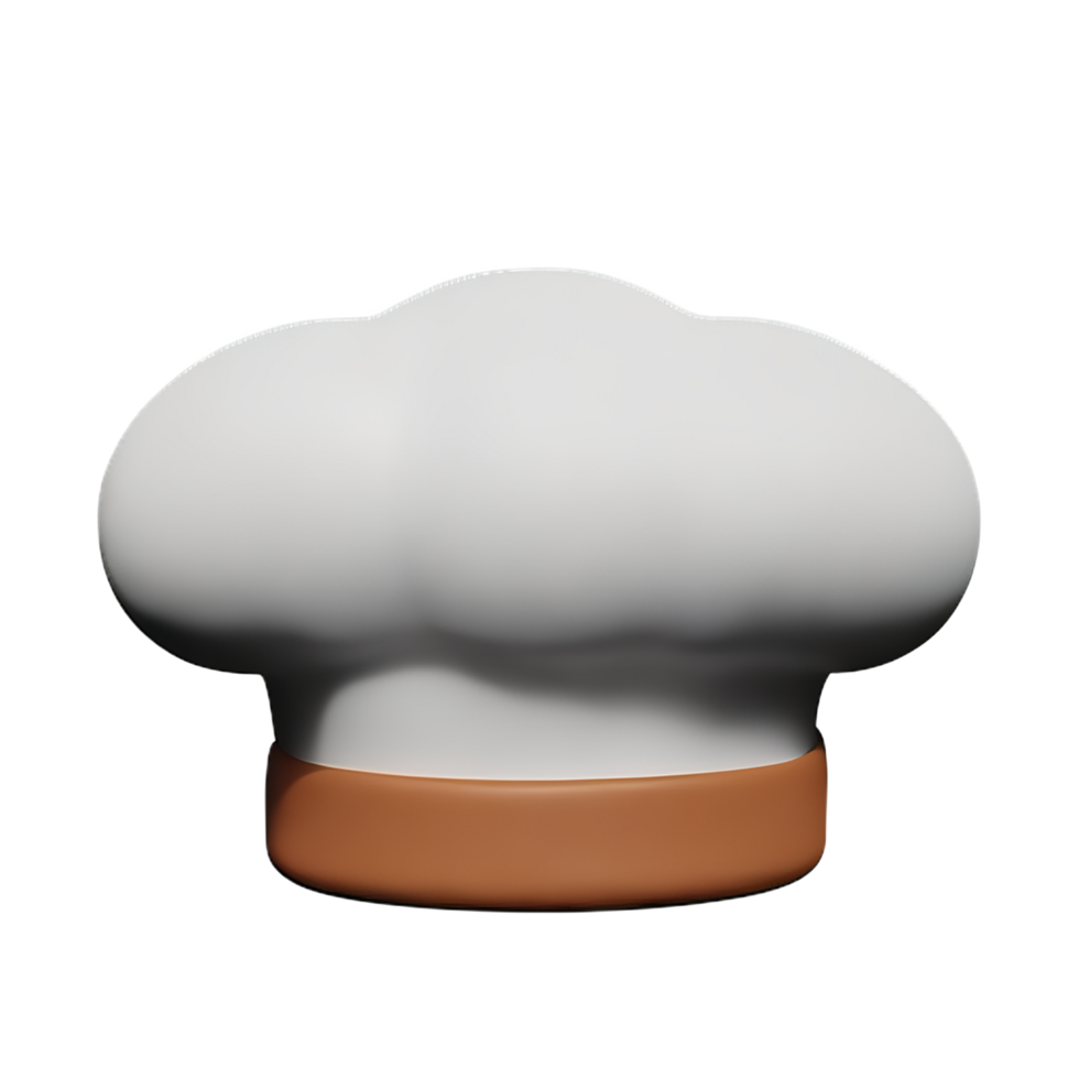 chef hat 3d rendering icon illustration png