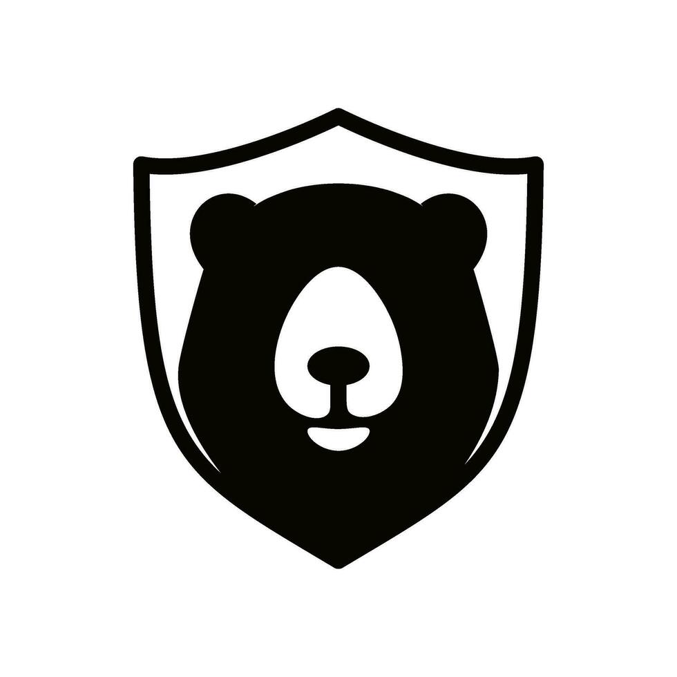 bear shield vector logo