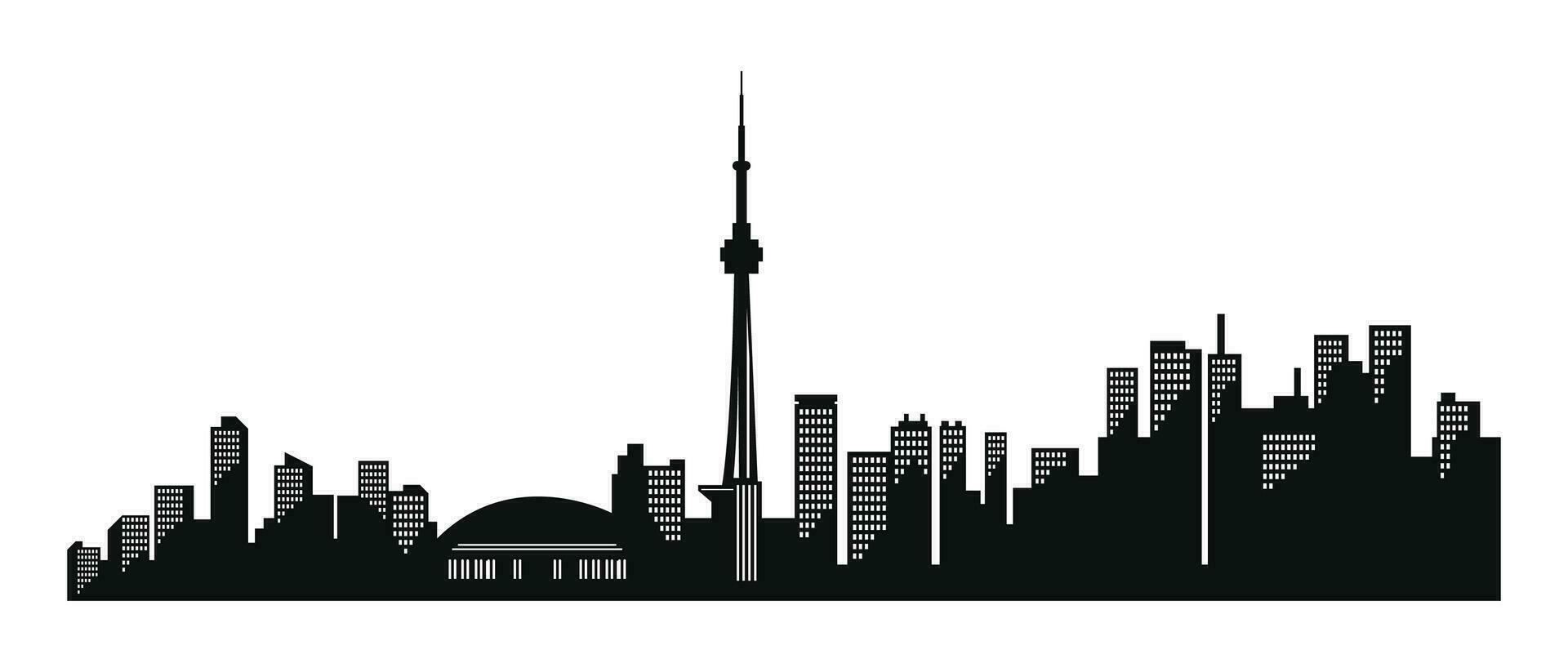 Canada city silhouette. Travel background silhouette vector