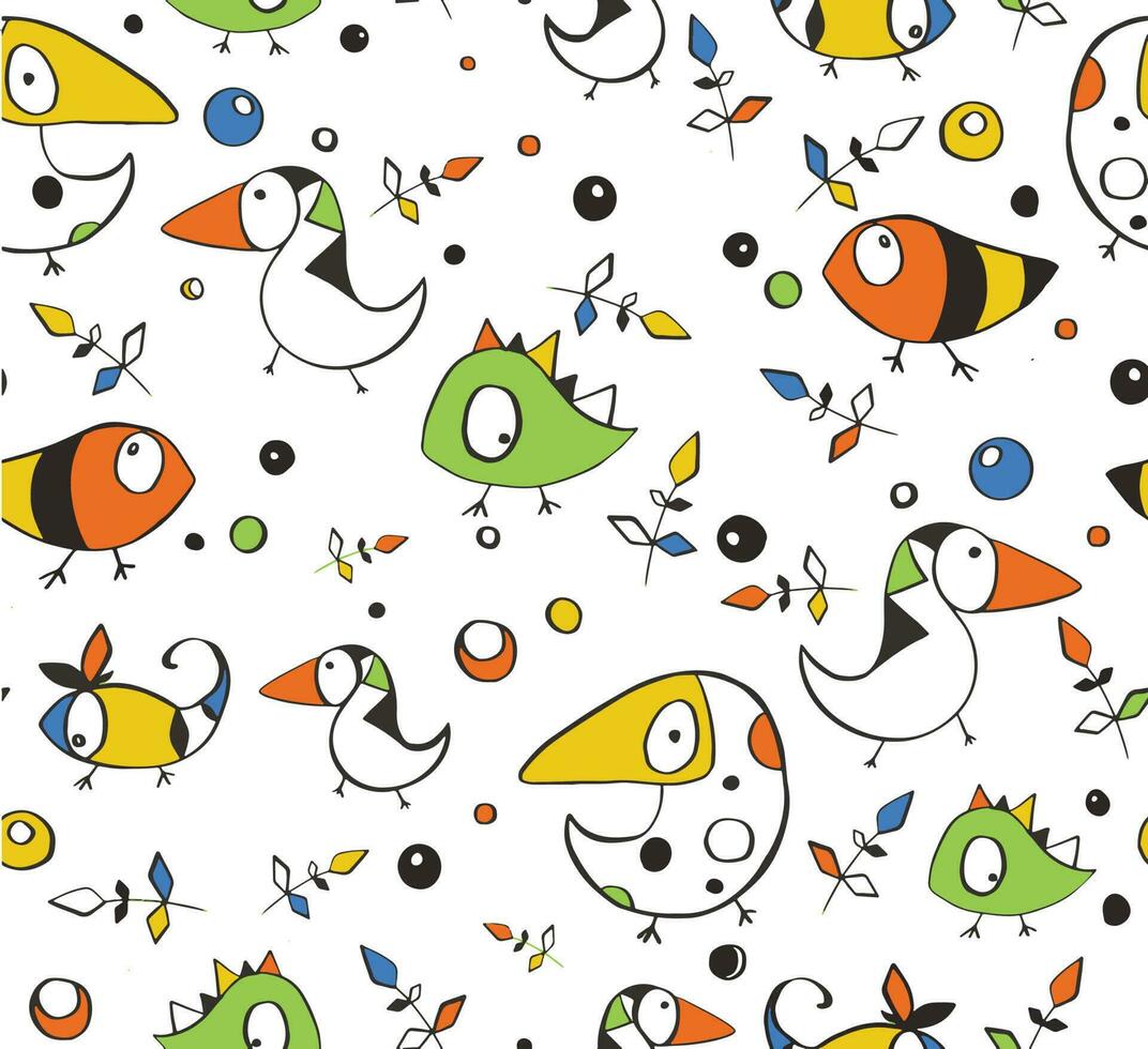 Abstract animal children illustrated pattern fabric, textile illustration vector