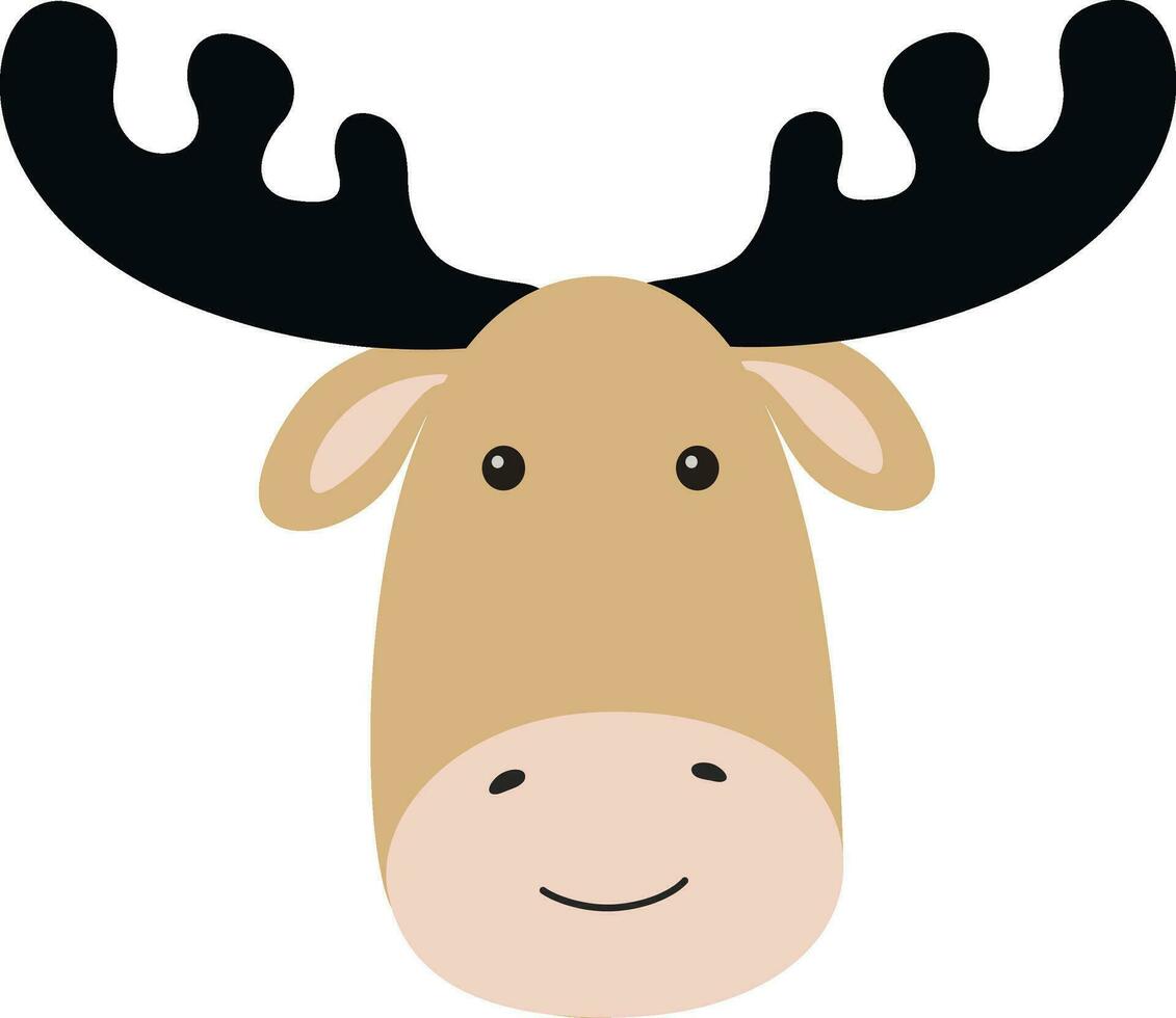 animal face moose vector