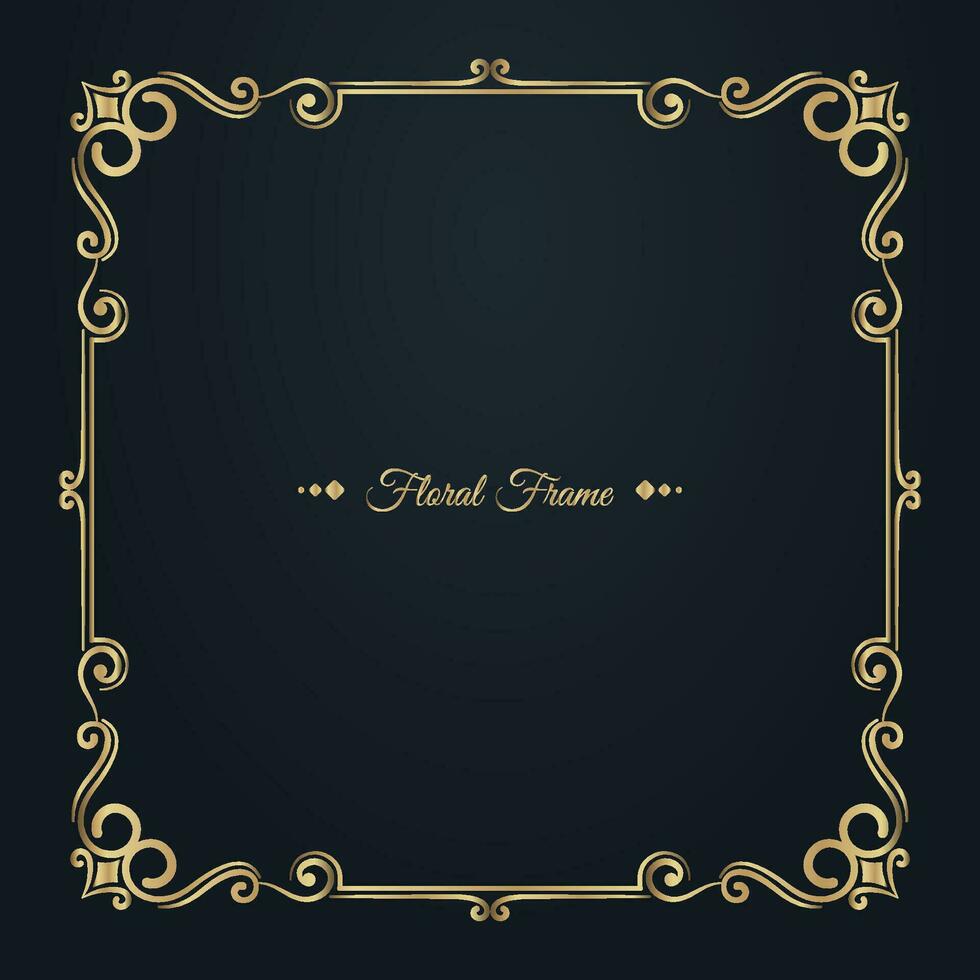 classic gold frame, vector design