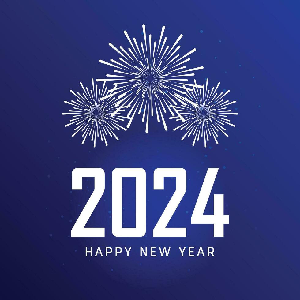 Greeting card Happy New Year 2024. vector