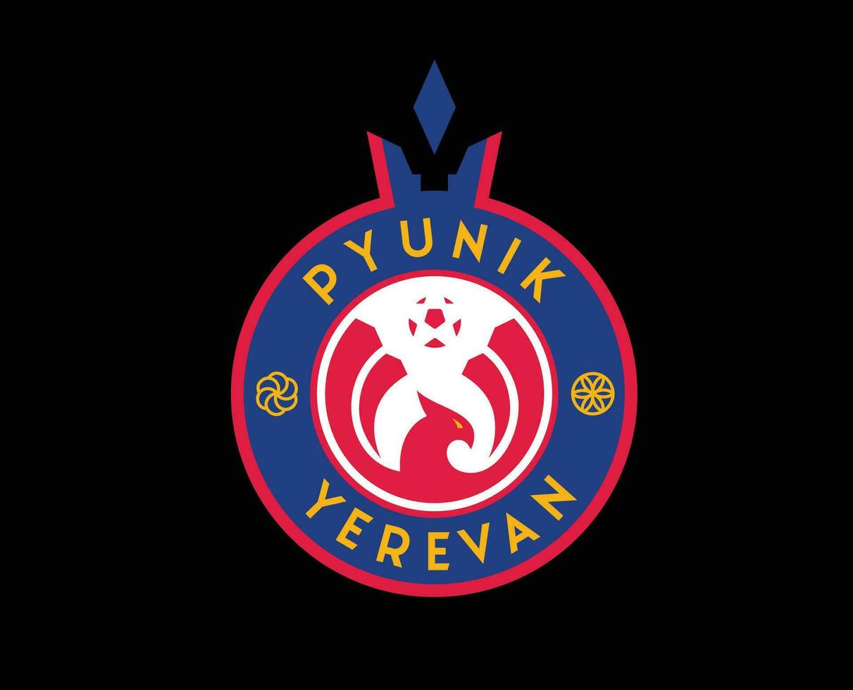 fc pyunik Erevan club logo símbolo Armenia liga fútbol americano resumen diseño vector ilustración con negro antecedentes