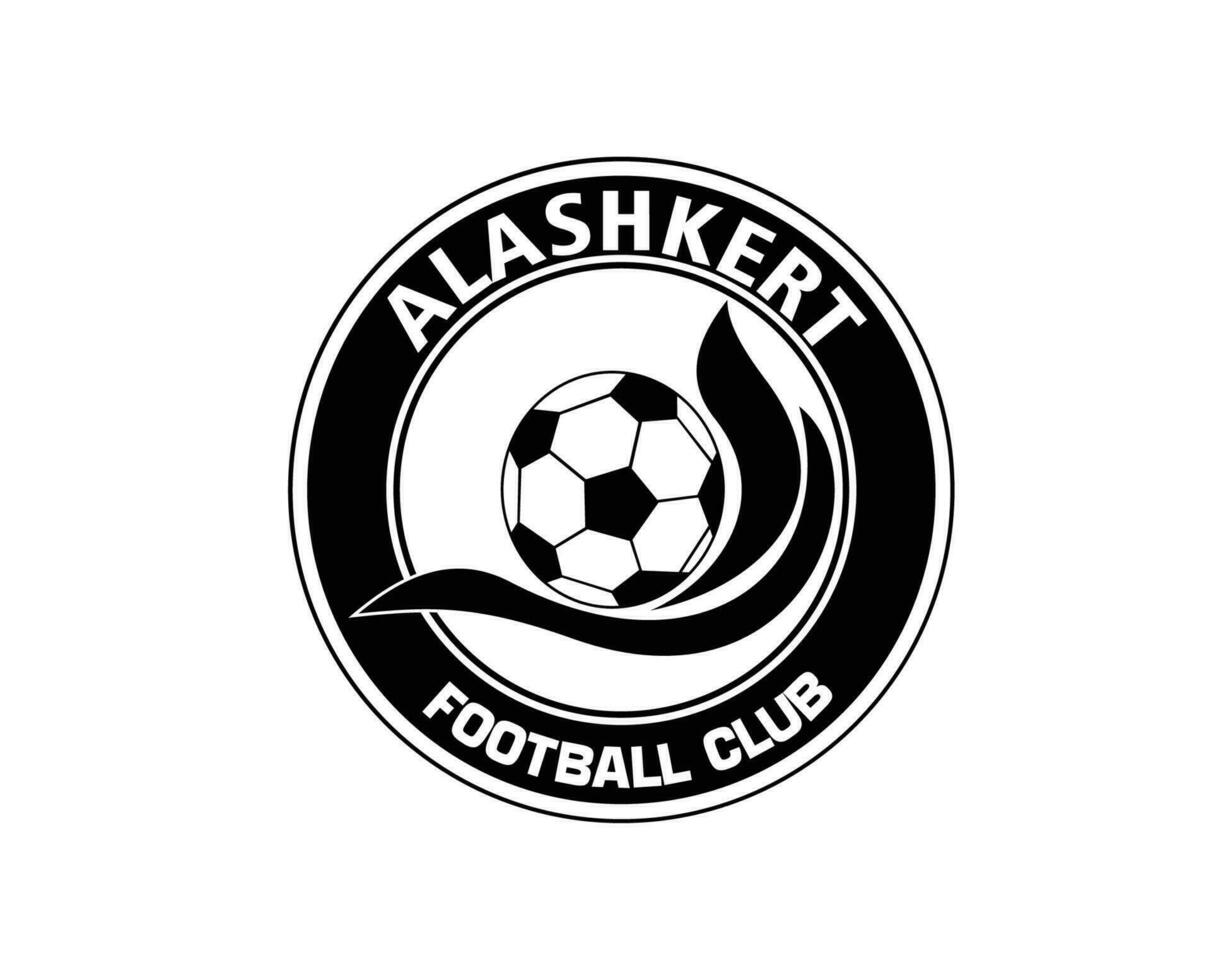 fc alashkert club logo símbolo negro Armenia liga fútbol americano resumen diseño vector ilustración