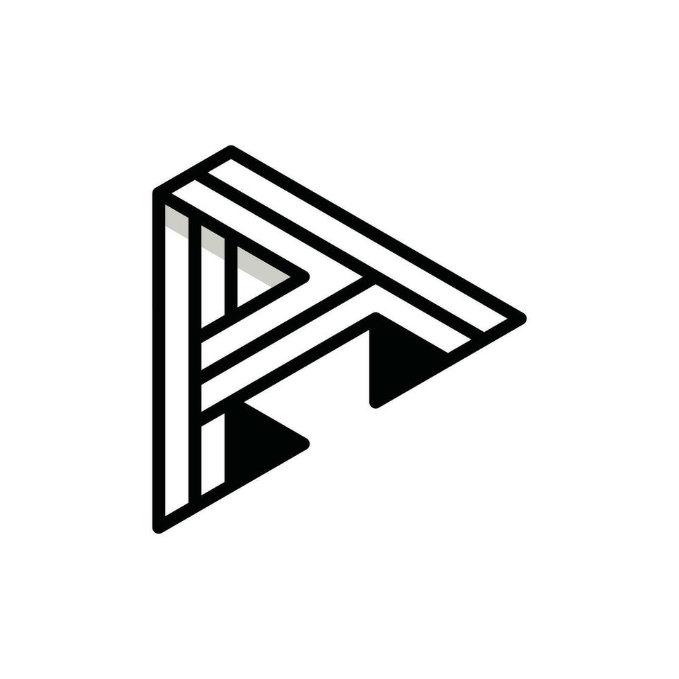 AT Letter Logo Design modern minimalist design logotype element for template. vector